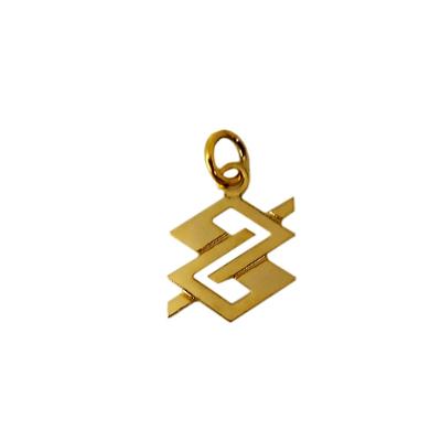Pingente Dourado para Colar - Grafema BB