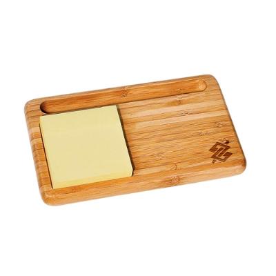 Porta Bloco em Bambu para Caneta e Post It - Bambu
