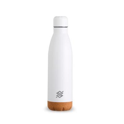 Garrafa Térmica Inox Com Detalhe em Cortiça 500ml - Branca