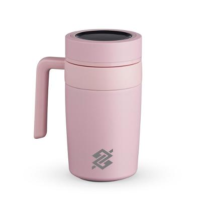 Caneca Térmica Inox 500ml com Display LED - Rosa