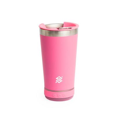 Copo Térmico 400ml com Caixa de Som - Rosa