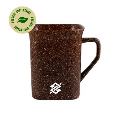 Caneca Quadrada 250ml - Madeira Escura