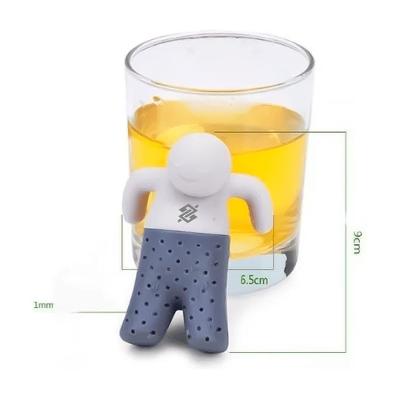 Infusor Coador De Chá Filtro Boneco Silicone