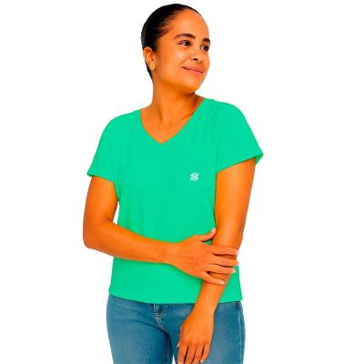 Camiseta T-Shirt Feminina em Meia Malha VERDE  - Sustentável
