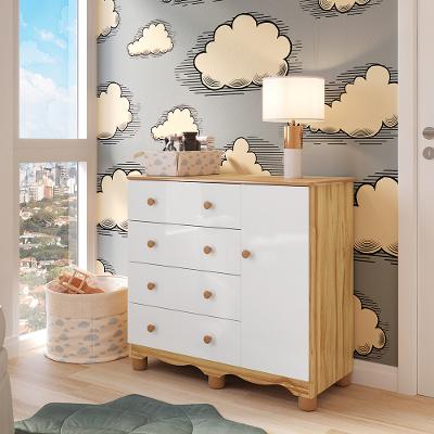 Cômoda 4 Gavetas 1 Porta Junior Móveis Peroba
