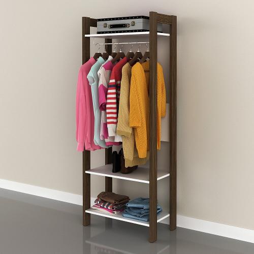Armário Closet 3 Prateleiras e 1 Cabideiro Az-1029 Tecnomobili