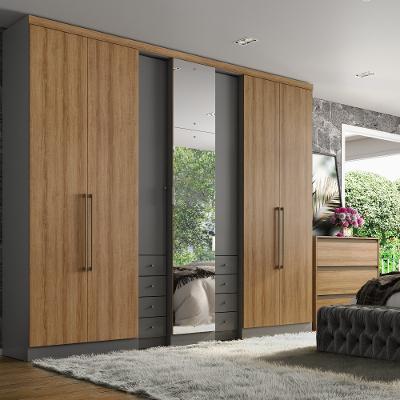 Guarda Roupa Casal com Espelho 7 Portas 8 Gavetas Absolut Glass THB Móveis