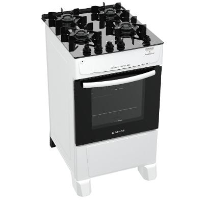 Fogão 4 Bocas Atlas Mônaco Top Glass Acendimento Automático