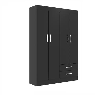 Guarda-Roupa Solteiro 4 Portas 2 Gavetas Atalaia Evidência Móveis