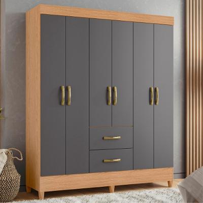 Guarda Roupa Casal 6 Portas 2 Gavetas Mobi Albatroz