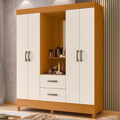 Guarda Roupa Casal Capelinha 4 Portas 2 Gavetas Mobi Albatroz