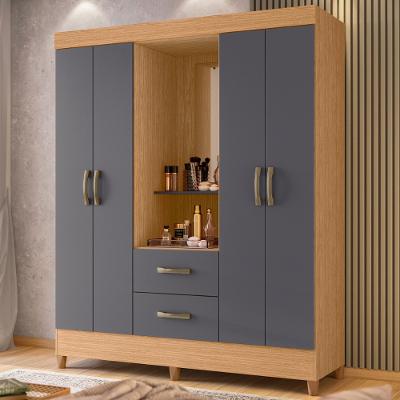 Guarda Roupa Casal Capelinha 4 Portas 2 Gavetas Mobi Albatroz