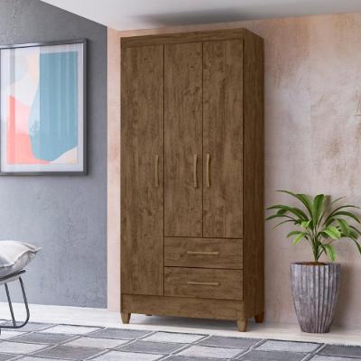Guarda Roupa 3 Portas 2 Gavetas Lima Moval