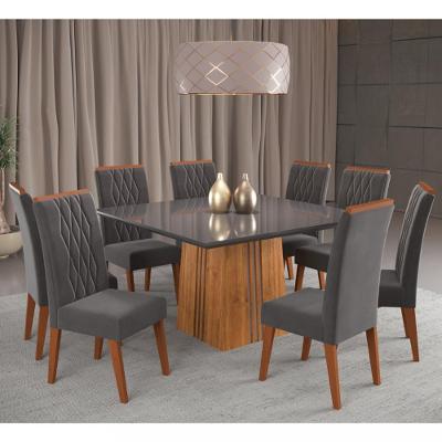 Conjunto Sala de Jantar Mesa Good 8 Cadeiras Cristal Viero