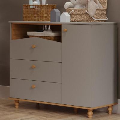 Cômoda Bebê 3 Gavetas 1 Porta Casinha Dengo Permobili