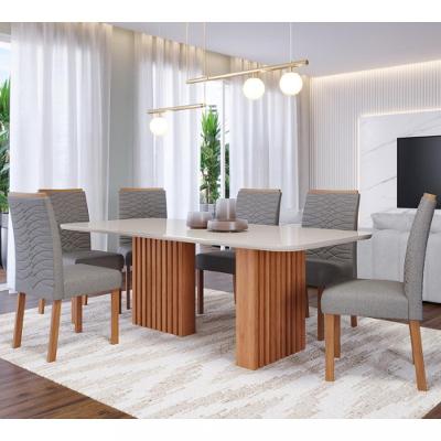 Conjunto Sala de Jantar Mesa Ester  180cm 6 Cadeira Clarice Cimol