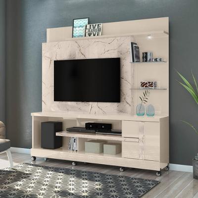 Estante home para TV até 55 Polegadas com Rodizio LED Alan Madetec