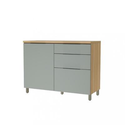 Balcão Com Tampo 100 MDF 1 Portas 3 Gaveta 120cm Marquesa Nesher