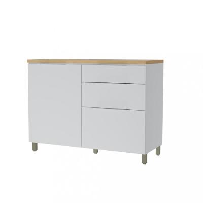 Balcão Com Tampo 100 MDF 1 Portas 3 Gaveta 120cm Marquesa Nesher