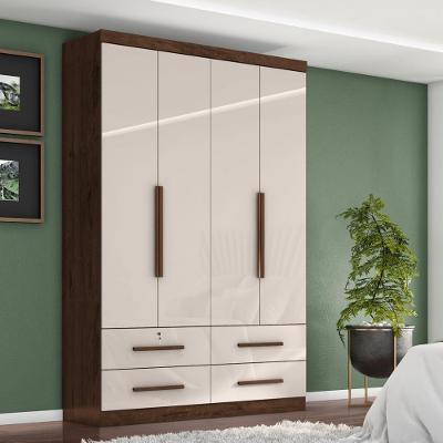 Guarda Roupa Solteiro 4 Portas 4 Gavetas Maximus Plus II Zanzini