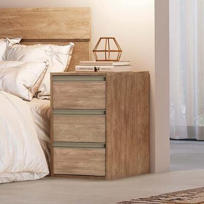 Mesa de Cabeceira 3 Gavetas 100 MDF  Select Belmax
