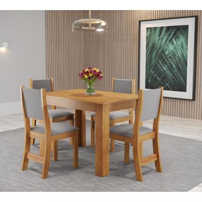 Conjunto Mesa Mayla E 4 Cadeiras Sol Viero