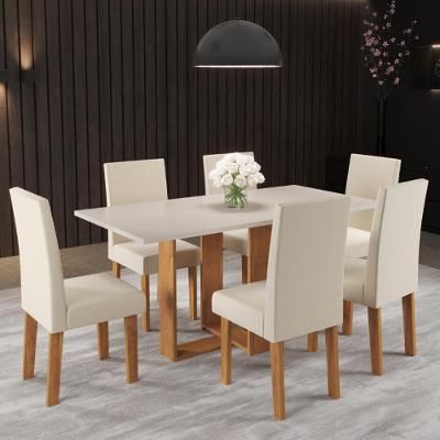 Conjunto Sala de Jantar Virtude 6 Cadeiras Venus Viero