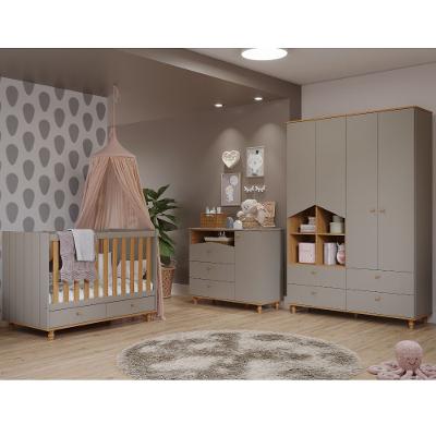 Dormitório Bebê Berço,Cômoda e Guarda Roupa Casinha Permobili