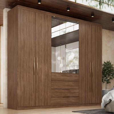 Guarda Roupa Casal com Espelho 6 Portas 4 Gavetas Giardino Demóbile