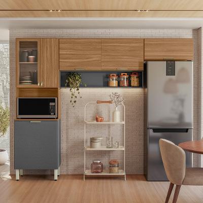 Cozinha Modulada 3 Peças com Vidro Alba Demóbile