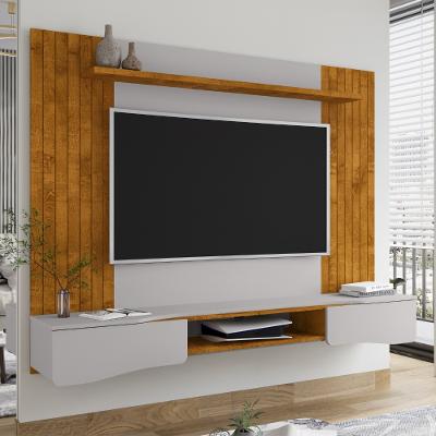Painel Frisado para TV 60 Polegadas 2 Portas Búzios Bechara