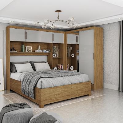 Quarto Modulado Casal com Espelho e Cama 6 Portas Belém Plus Carioca Móveis