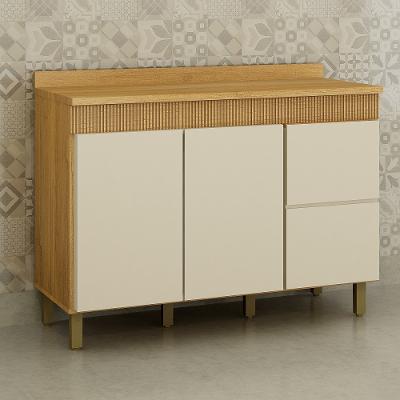 Balcão 3 Portas 1 Gaveta 120cm com Tampo Dakota Valdemoveis