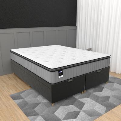 Cama Box Baú King Size 193cm Molas Ensacadas Tower JSW Hf V25 Gazin