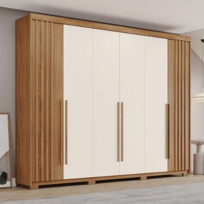 Guarda Roupa Casal Ripado 6 Portas Pés Norton Henn
