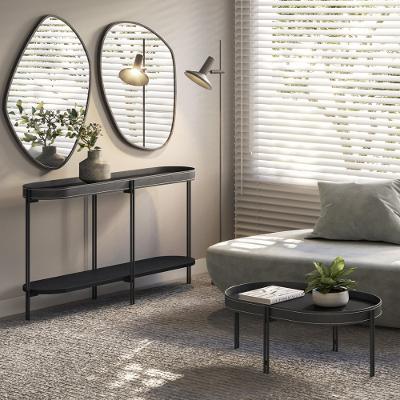 Conjunto Aparador e Mesa de Centro Monaco com Pés metálicos Linea Brasil
