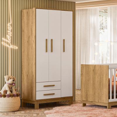 Guarda Roupa Infantil 3 Portas 2 Gavetas Q Encanto Slim Qmovi