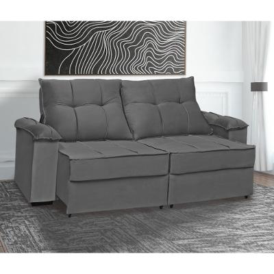 Sofá 3 Lugares Retrátil Reclinável 230cm Veludo Chile Estofados Maciel