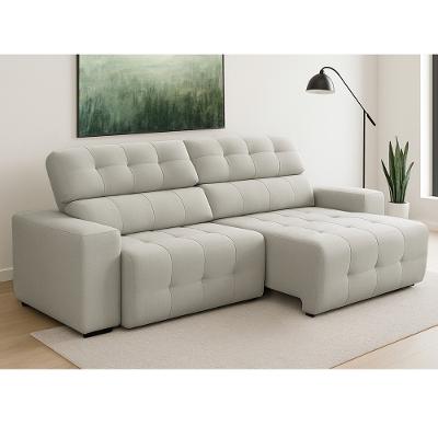 Sofá 3 Lugares Retrátil Reclinável 230cm Linho Atualle Ferguile