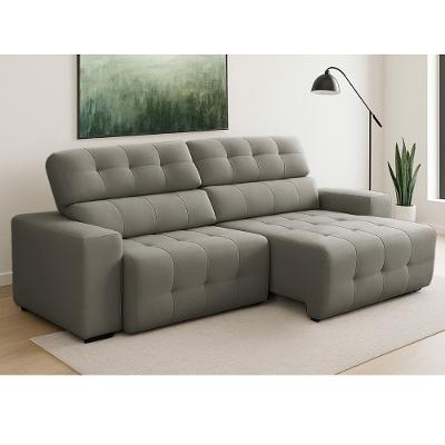 Sofá 3 Lugares Retrátil Reclinável 230cm Veludo Atualle Ferguile