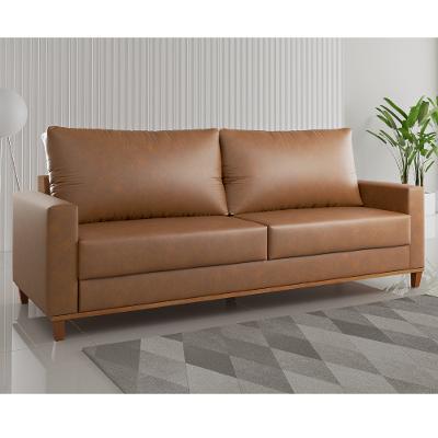 Sofá 3 Lugares Corino 180cm Living Chanel Viero