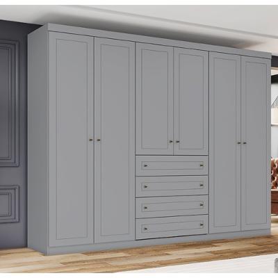 Guarda Roupa Casal 6 Portas 4 Gavetas Americano Henn