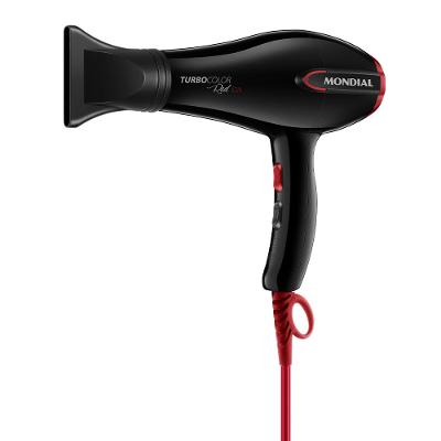 Secador de Cabelos Turbo Mondial Preto e Vermelho 2000W SC-41