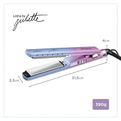 Prancha Alisadora By Juliette Mondial Azul e Rosa 60W P-JU-03