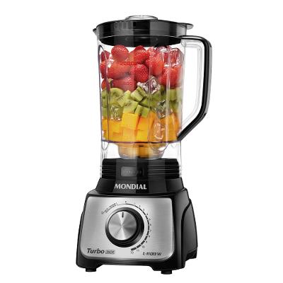 Liquidificador Turbo Mondial Preto e Inox 1100W L-1100 BI