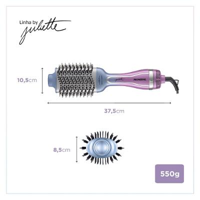 Escova Secadora By Juliette Mondial Azul e Rosa 1200W ES-JU-03