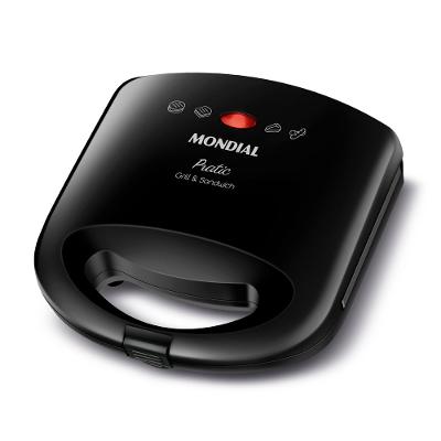 Grill E Sandwich Pratic Mondial Preto 750W SN-01
