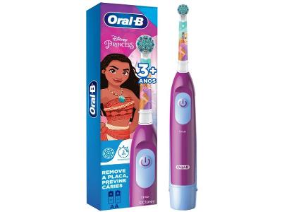 Escova Dental A Pilhas Infantil Elétrica Oral-B Disney Princess 1 Unidade