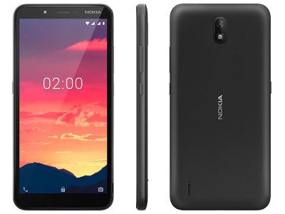 Smartphone Nokia C2 16GB + 16GB Preto 4G 1GB RAM 5,7” Câm. 5MP + Selfie 5MP Dual Chip