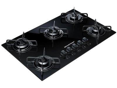Cooktop Brastemp 5 Bocas com Vidro Temperado Preto